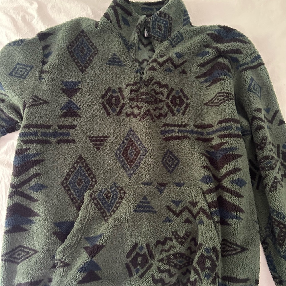 Men's Green Patterned Sweater